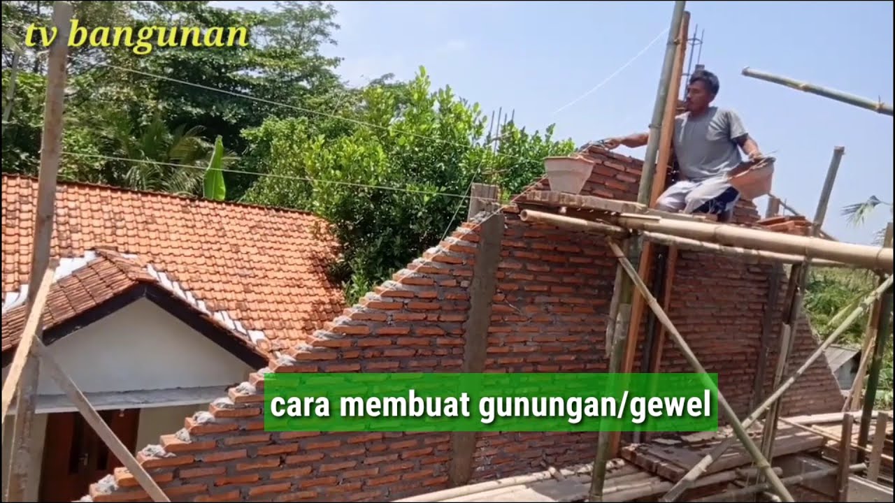 petunjuk lengkap membuat gunungan rumah atau kuda-kuda rumah atau gewel @tvbangunan