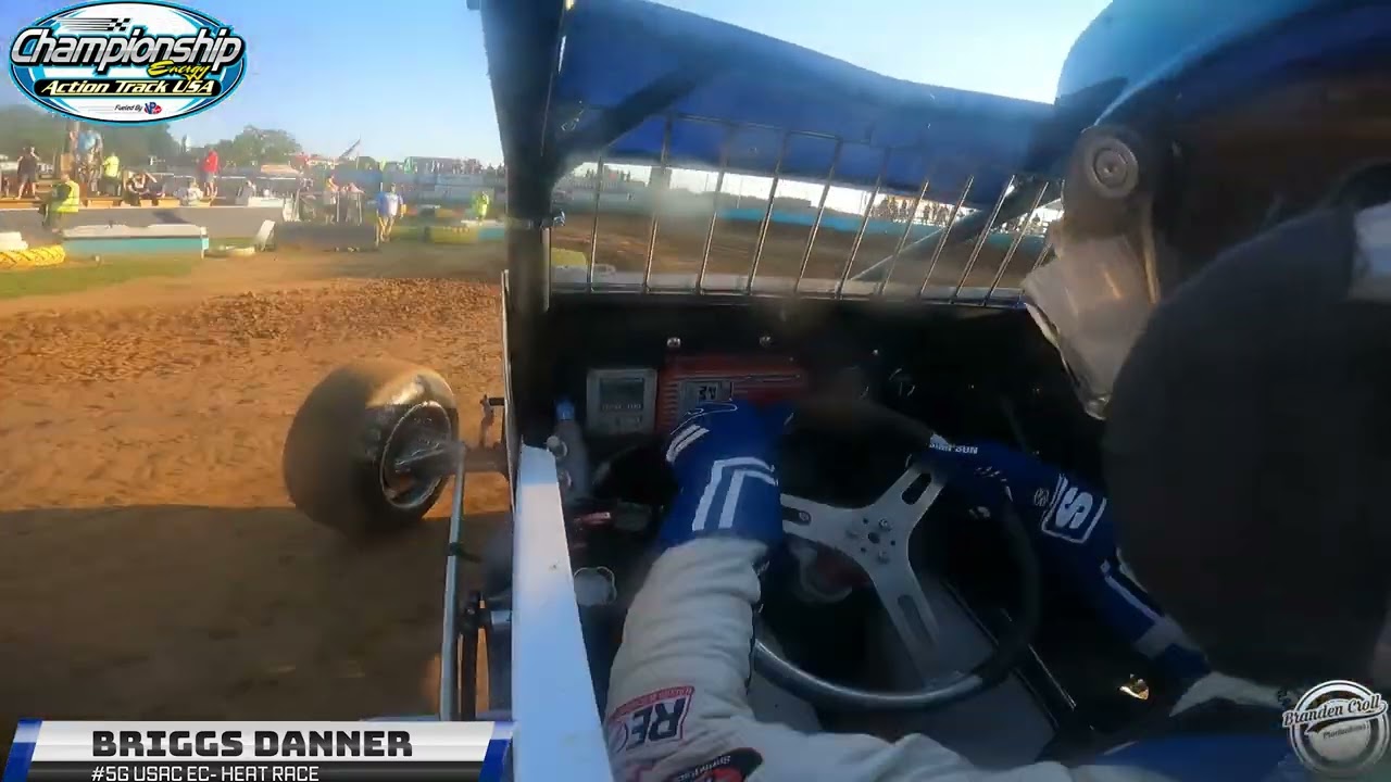 Briggs Danner On-Board USAC East Coast at Action Track USA Heat Race August 3rd, 2022!