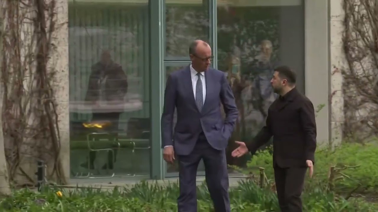 GRAND WELCOME: Merz Welcomes Zelenskiy With Full Military Honors in Berlin Chancellery | AC14