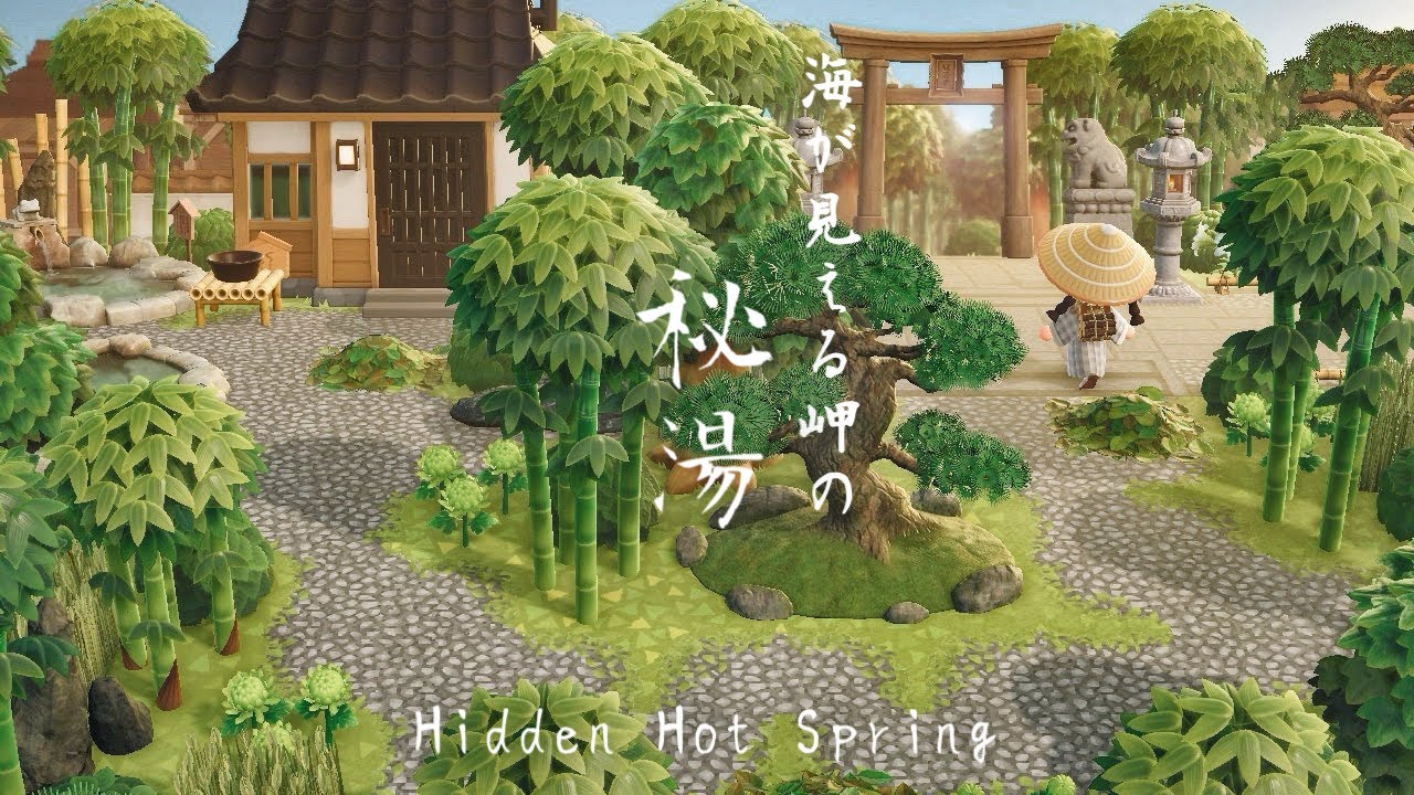 和風島 海が見える岬の秘湯 | Peninsula Hot Springs | Natural Japanese Island | Animal Crossing New Horizons | あつ森