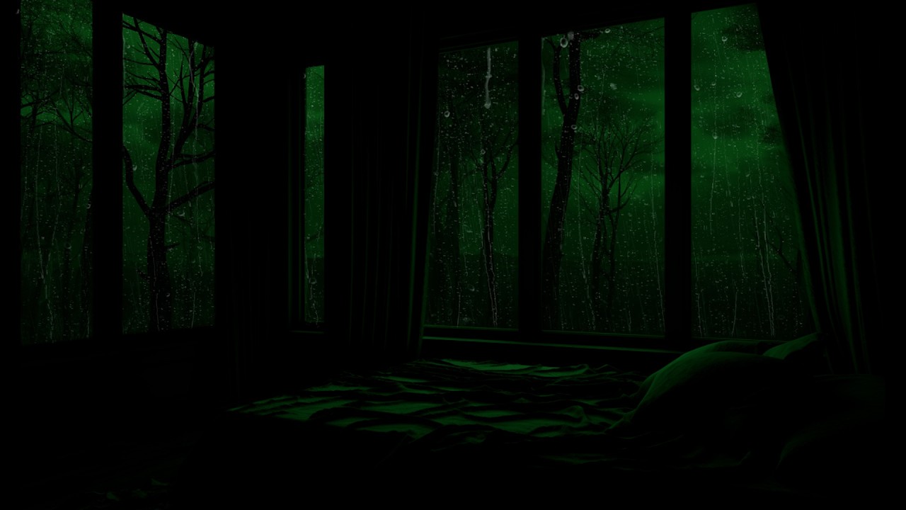 Heavy Forest Rainfall at Night – Relaxing Raindrop Sounds | ASMR Ambience & White Noise