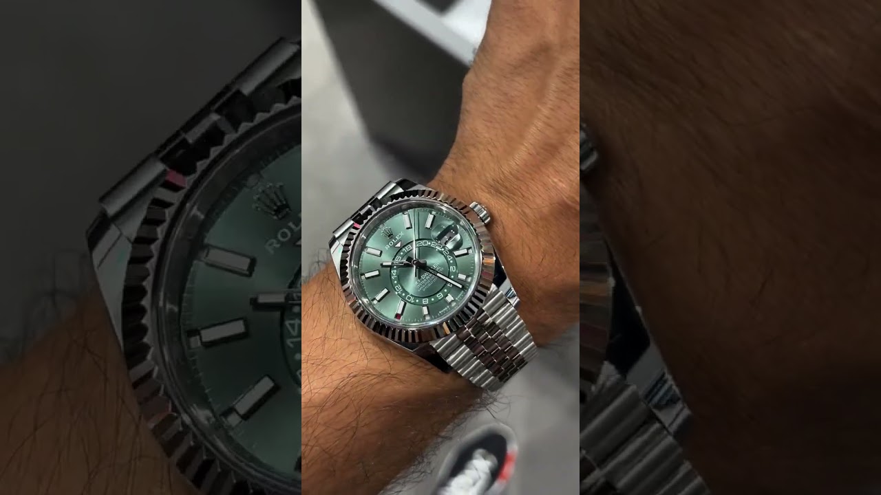 Rolex Sky-Dweller Mint Green 💎 #Rolex #SkyDweller #MintGreen #2025Drop #LuxuryTimepieces