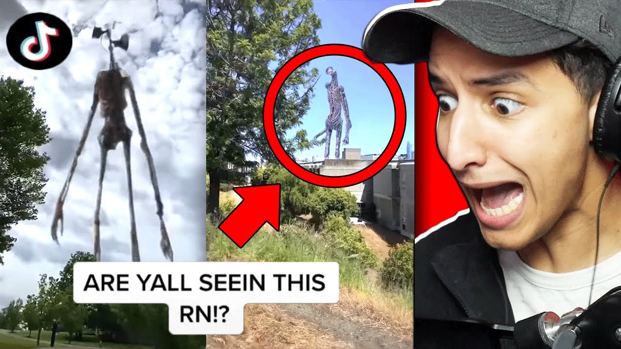 Reacting to Siren Head TikToks... (SCARY)