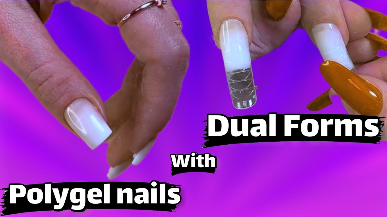 Step by step Polygel nail tutorial 💅easy gel nails using Dual Forms