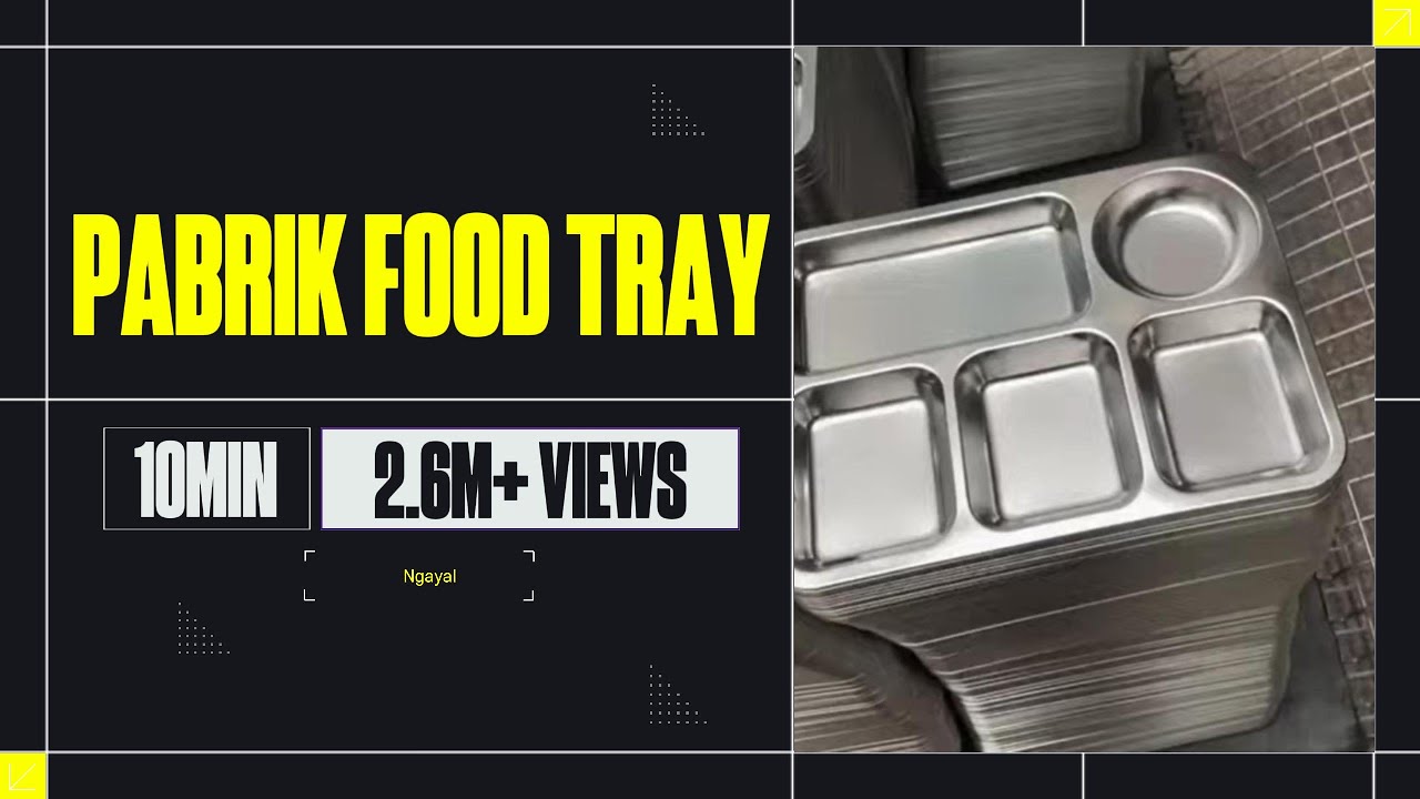 Pabrik Tempat Makan Stainless Steel Custom 5 sekat tinggi 6cm 💢 Ompreng 💢 Nampan 💢 Food tray