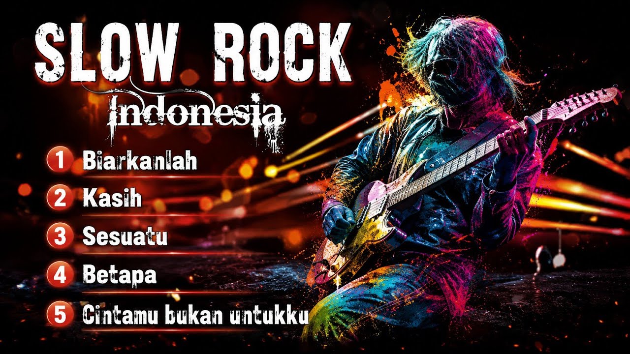 Kumpulan 5 Lagu Slow Rock indonesia || Official video music Ai by studio music