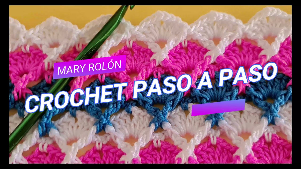 Punto Reversible en Patrón a crochet o ganchillo paso a paso
