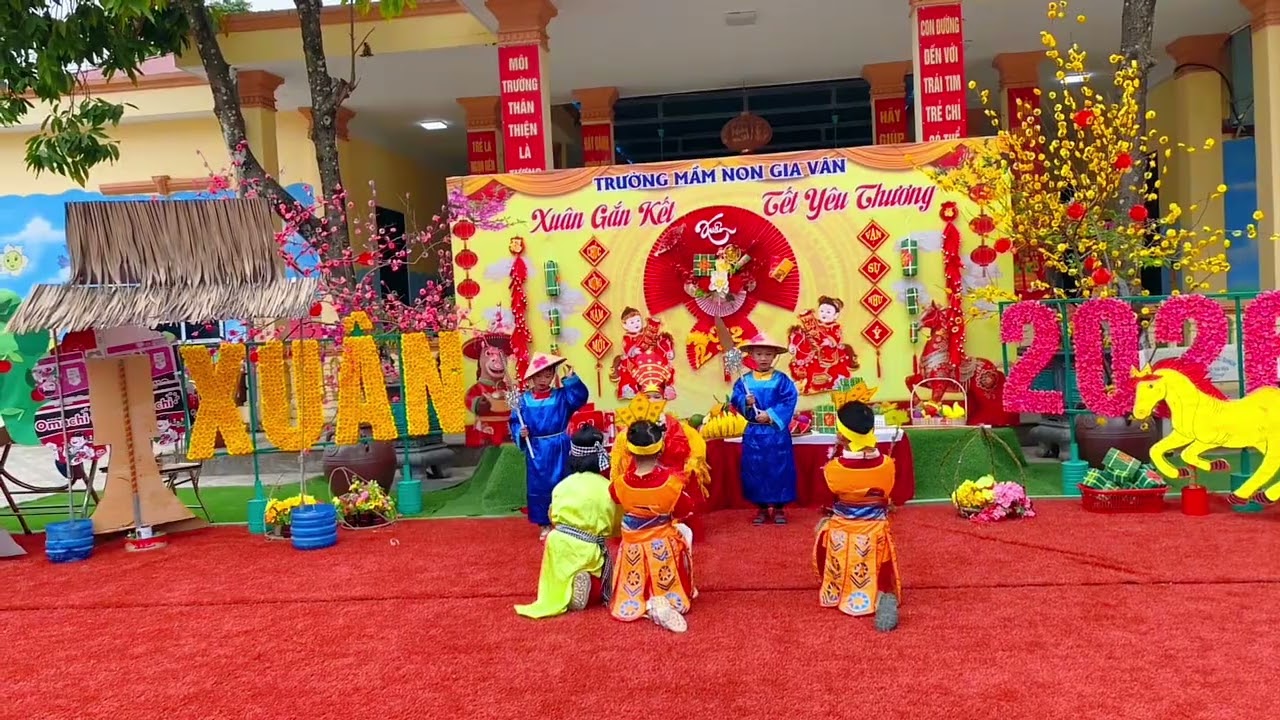 Kịch sự tích bánh trưng bánh giầy mầm non