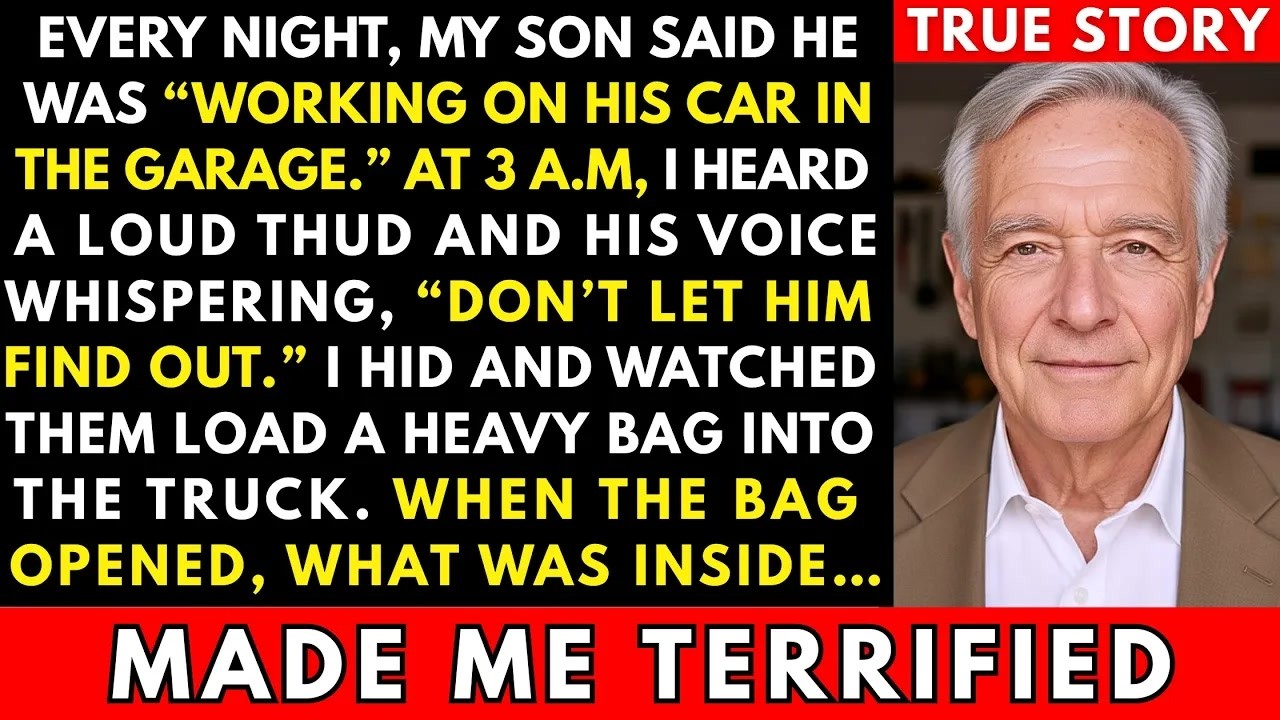 Every Night My Son Went To The Garage  At 3 AM, I Saw Him Load A Bag Into The Truck And Froze