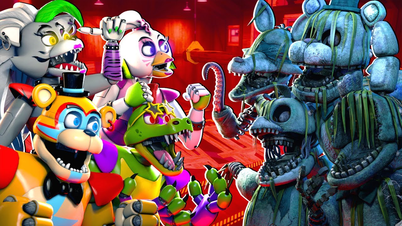 [SFM FNaF] Security Breach vs Drowned Animatronics