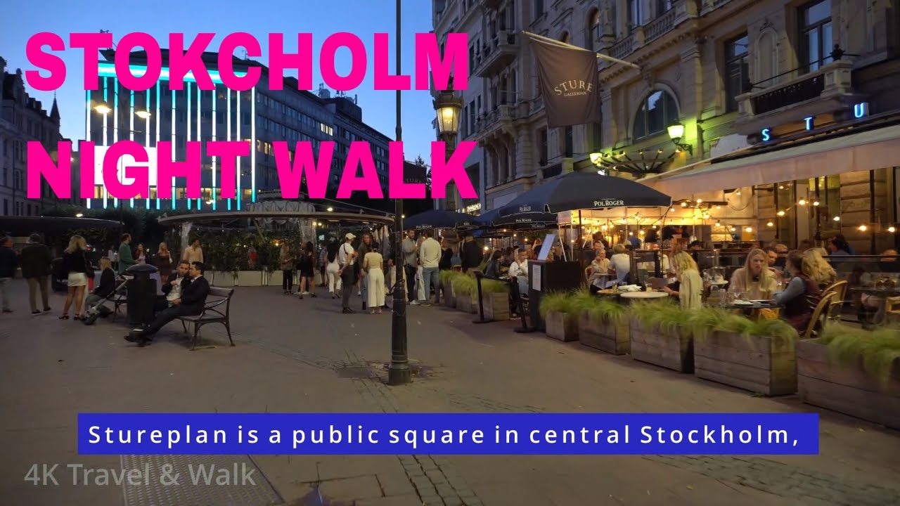 [4K] Walking in Stockholm 🔥 NIGHTLIFE. Östermalm (AUG 2021)