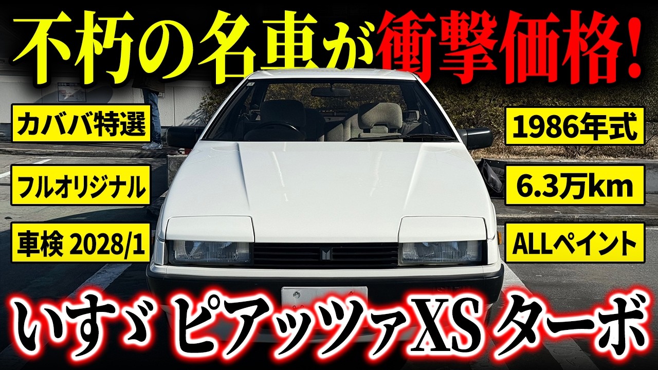 【不朽の名車がまさかの...?!】マニア大必見の一台です！いすゞピアッツァXS ターボがカババに登場！