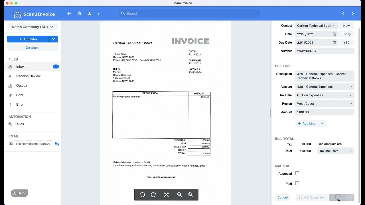 Scan2Invoice Invoice Scanning Software