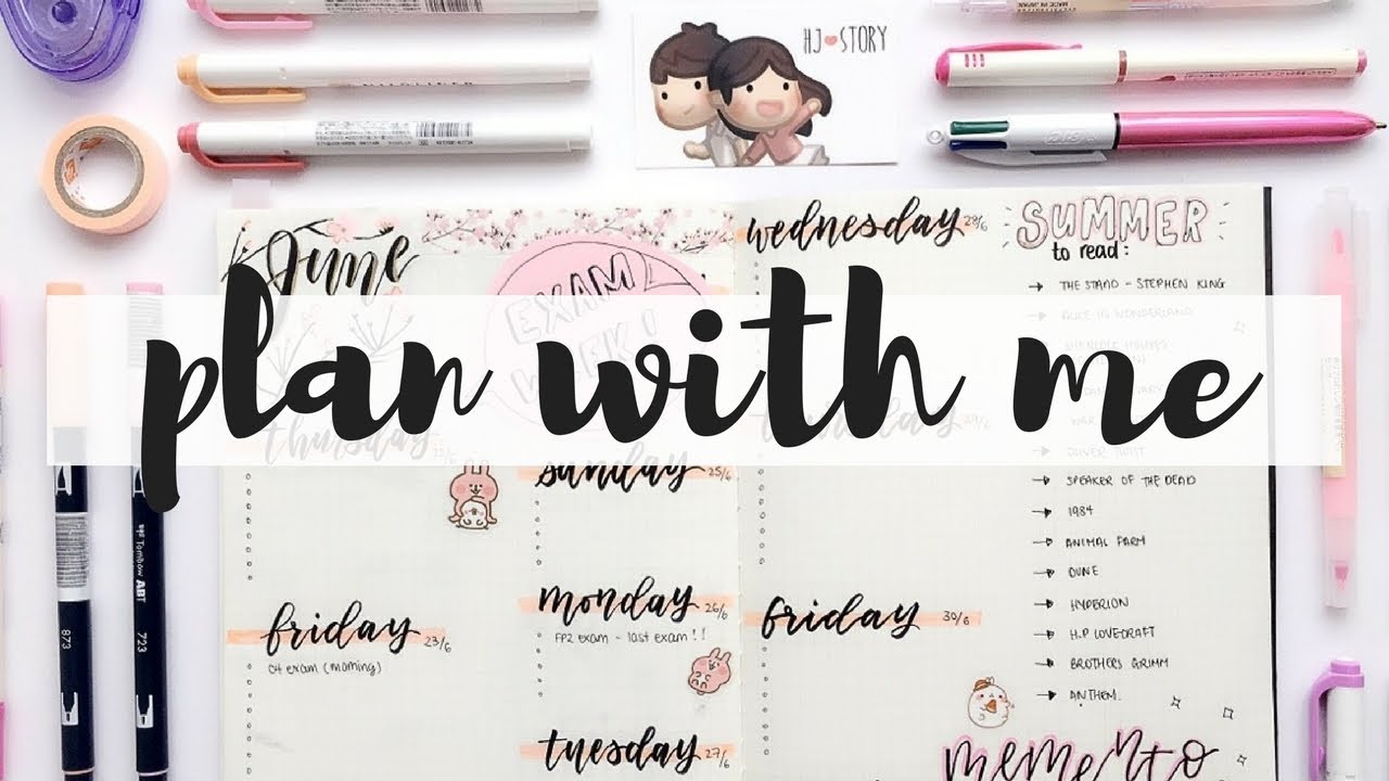 Sakura Bullet Journal | Plan With Me | studywithmaggie