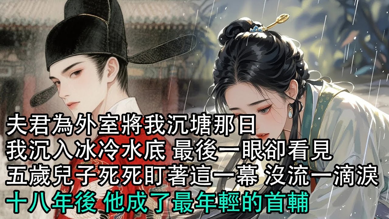 【一口氣看完】夫君為外室將我沉塘那日，我沉入冰冷水底 最後一眼卻看見，五歲兒子死死盯著這一幕 沒流一滴淚，十八年後 他成了最年輕的首輔#古言 #有聲小說 #情感故事