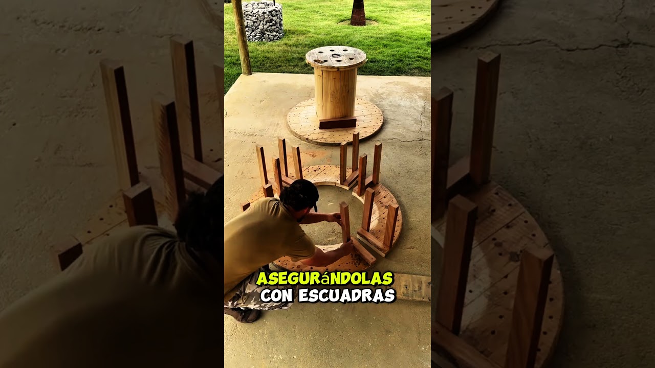 No CREER&Aacute;S lo que HIZO con un CARRETEL de madera!