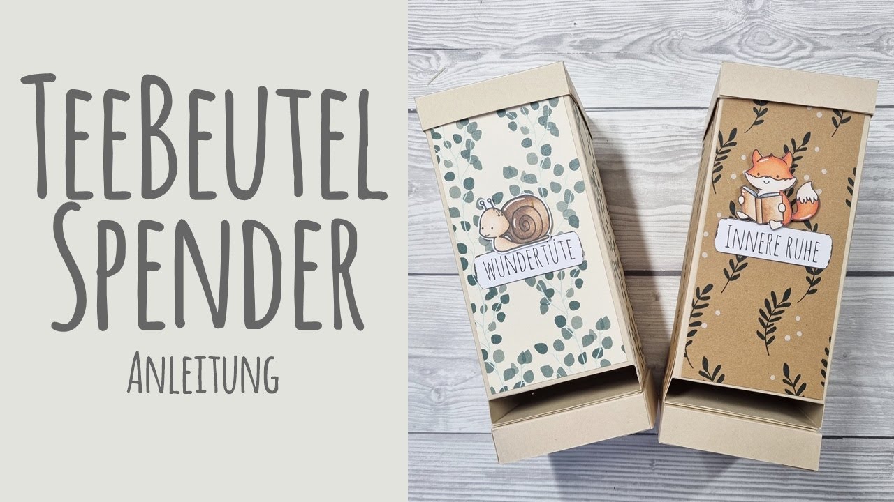Tee Spender ✿ Teebeutel Spender ✿ Kleines Geschenk ✿ Adventskalender Idee ✿ Bastelanleitung