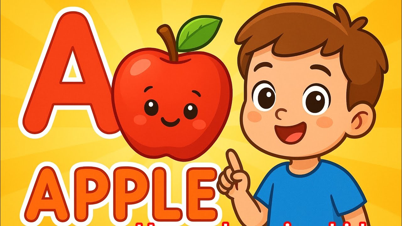 A for Apple 🍎| Phonics Song 2 with TWO Words in 3D-ABC Alphabet Songs with Sounds for Children|