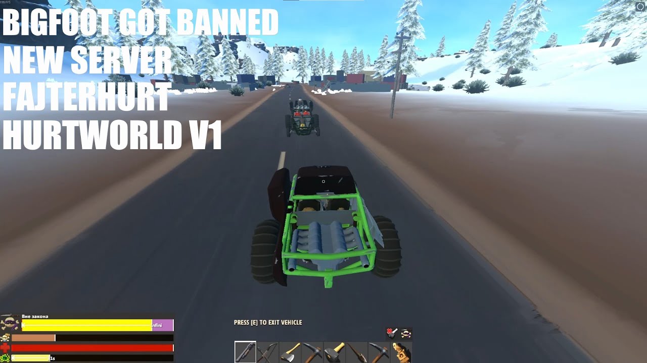 SPEEDRUN ON BAN  ON NEW SERVER FAJTERHURT | HURTWORLD V1 | HIGHLIGHT |
