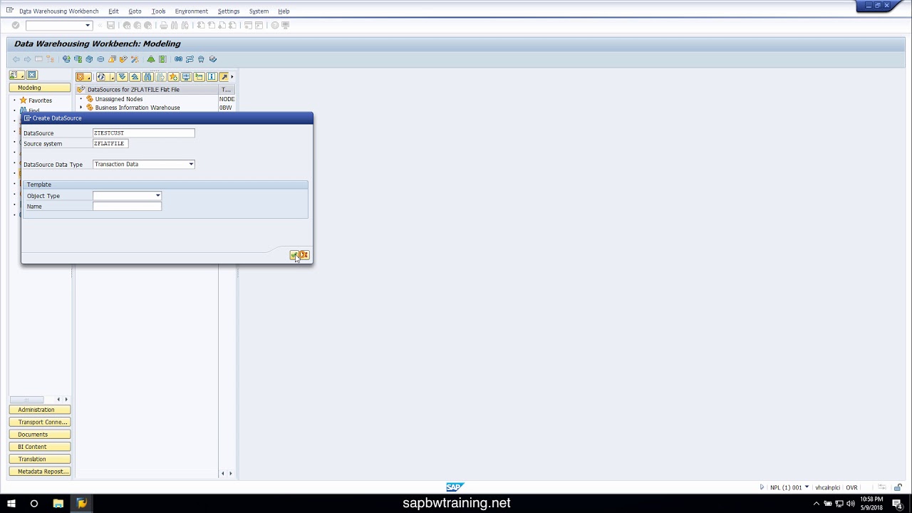 Setting Up SAP BW File Source System