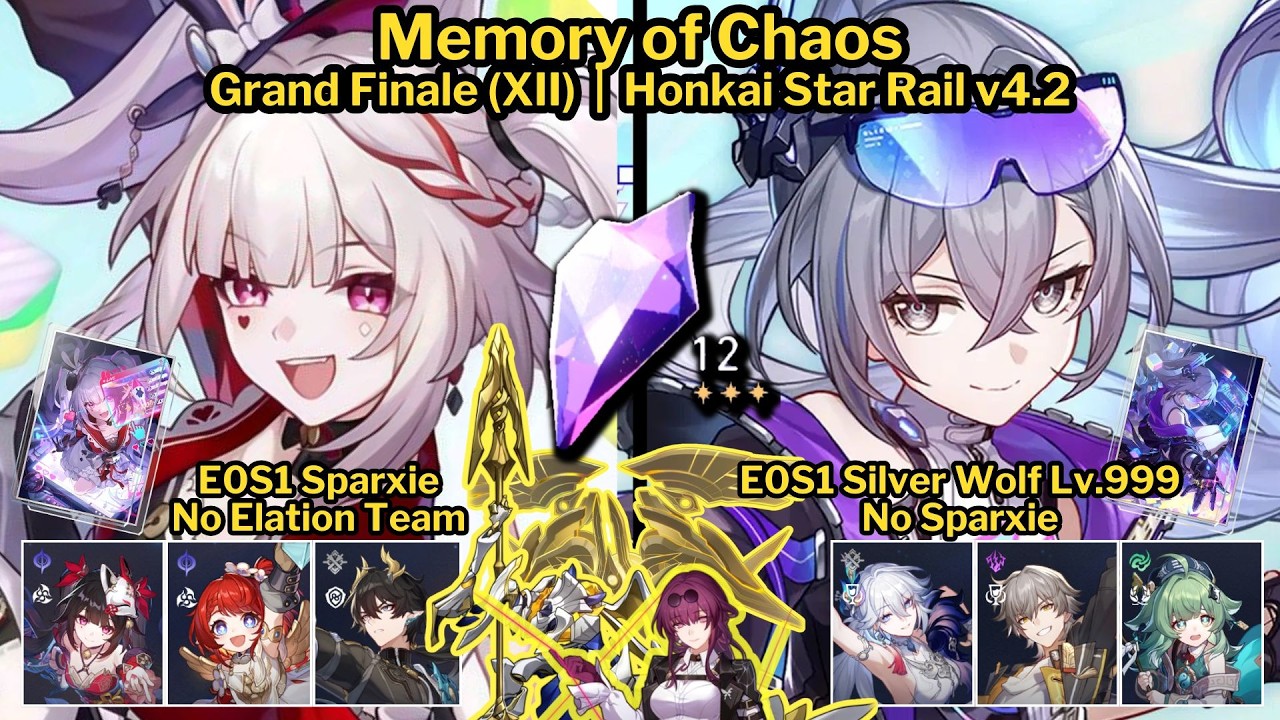 MoC 4.2 Stage 12 E0S1 Sparxie No Elation and E0S1 Silver Wolf LV.999 | Honkai Star Rail v4.2