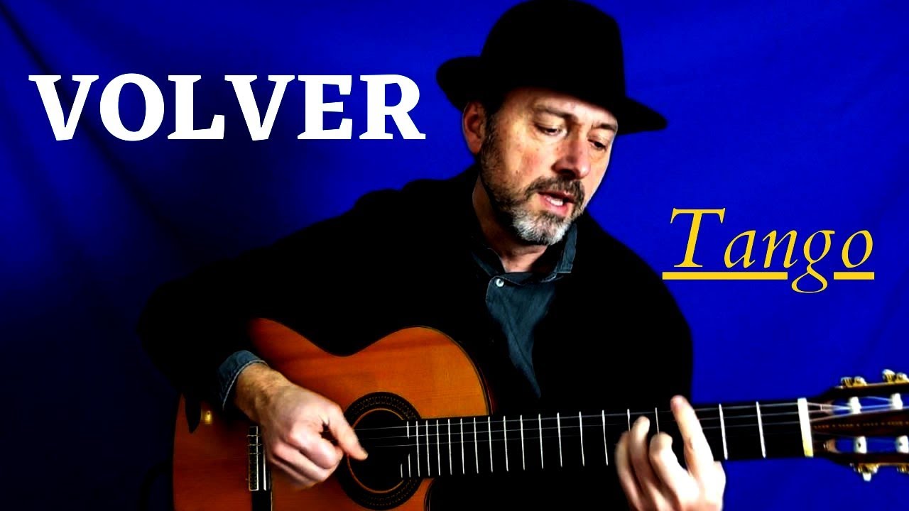 🌟 VOLVER Tango 🎸Guitar COVER _ GARDEL - LE PERA - Letra en subtitulos
