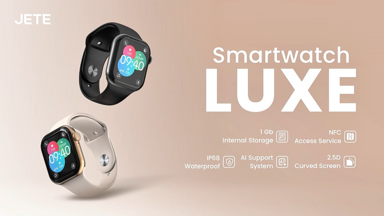 SMARTWATCH JETE LUXE - AMOLED DISPLAY,  1GB INTERNAL STORAGE