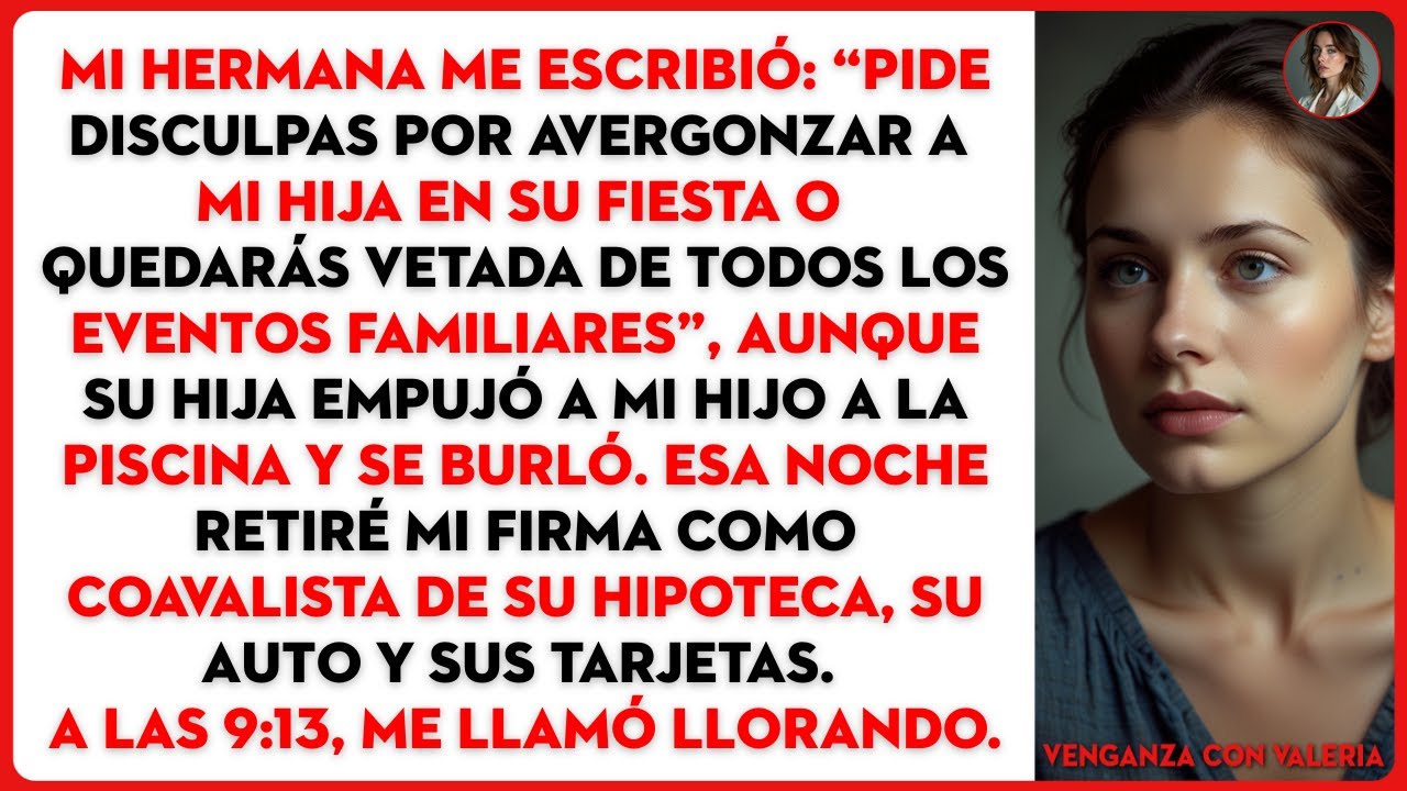 Mi hermana me escribió: “Pide disculpas por avergonzar a mi hija en su fiesta o quedarás vetada...