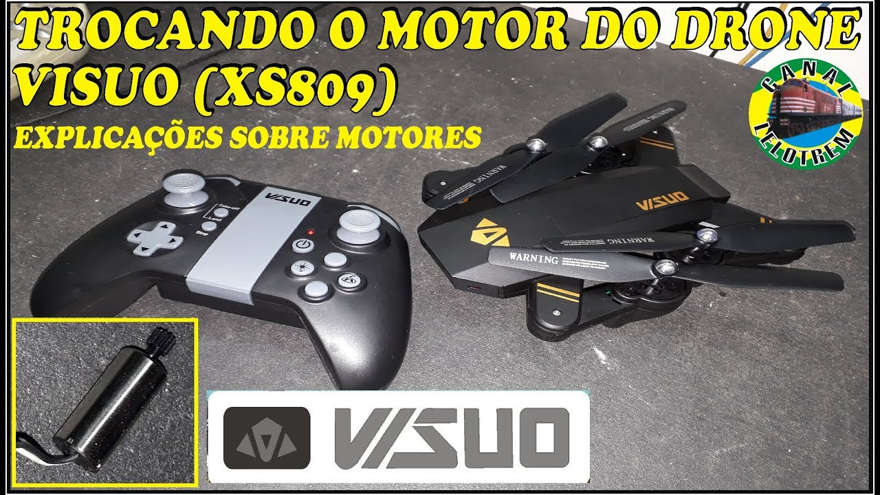 400 - TROCANDO O MOTOR DO DRONE VISUO (XS809) + EXPLICAÇÕES - CANAL LELOTREM