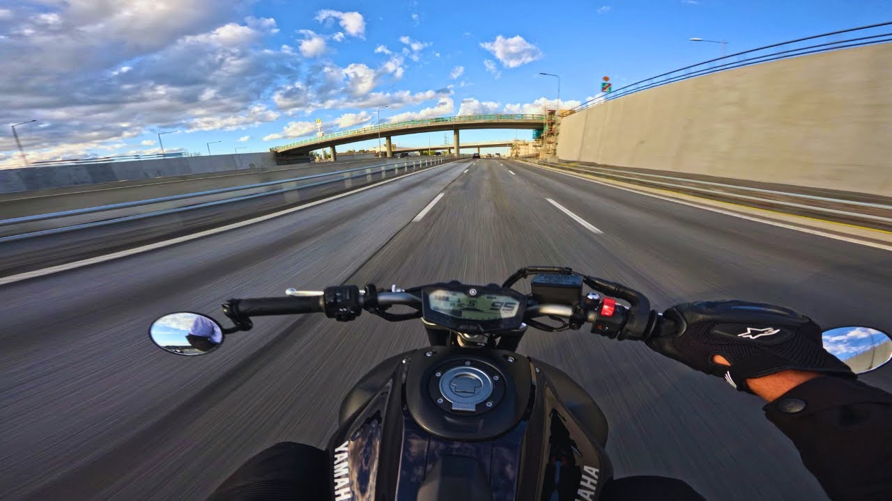 MT-07 HIGHWAY RIDE POV | CUSTOM EXHAUST [4K]