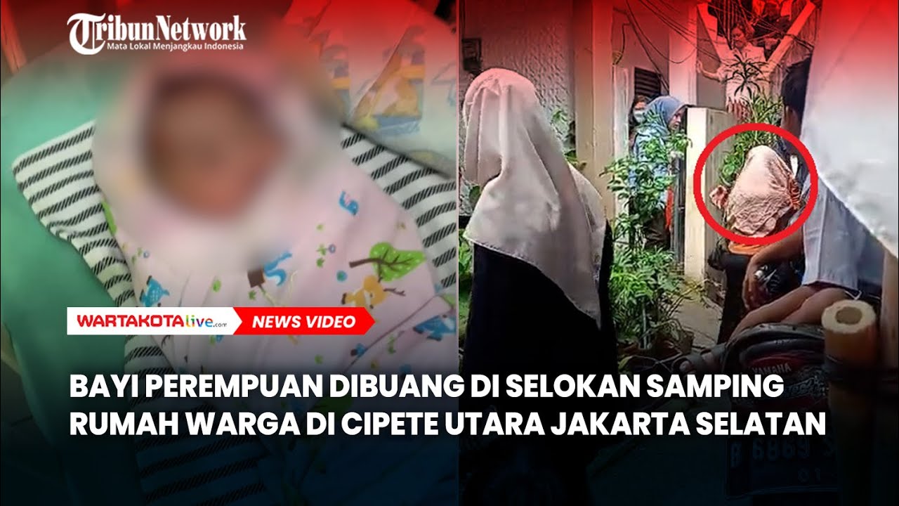 Bayi Perempuan Dibuang di Selokan Samping Rumah Warga di Cipete Utara Jakarta Selatan