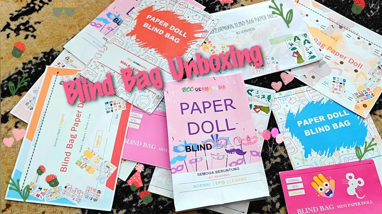[🍀 Paper DIY 🍀] Blind Bag Paperdoll Unboxing - Blind Bagnya Banyak Banget