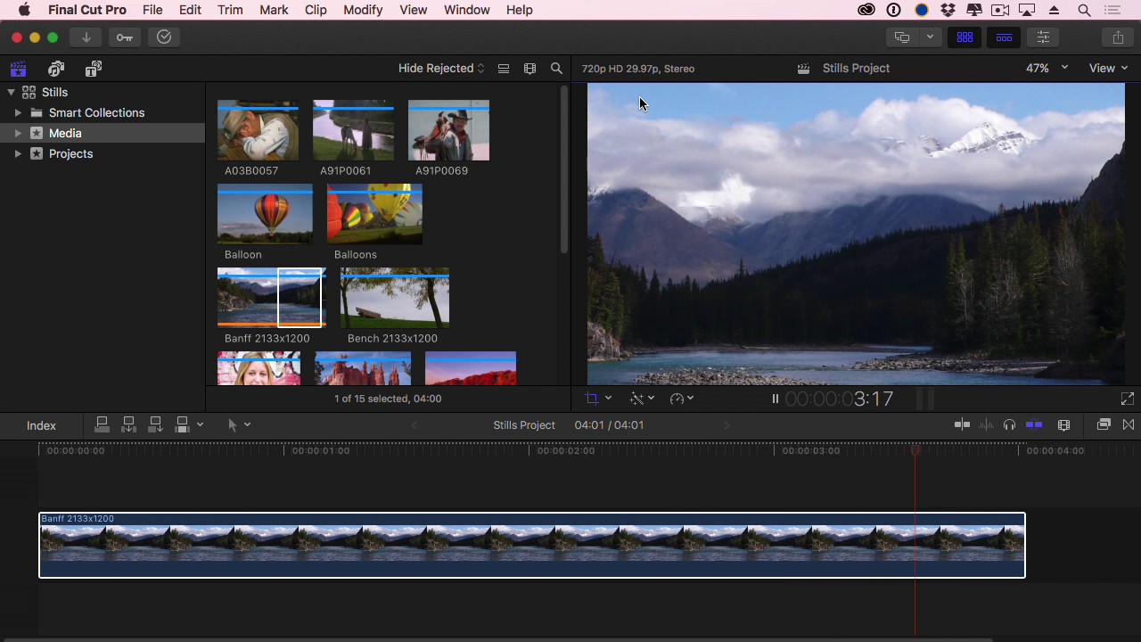 Apple Final Cut Pro X: Compare Ken Burns to Keyframes