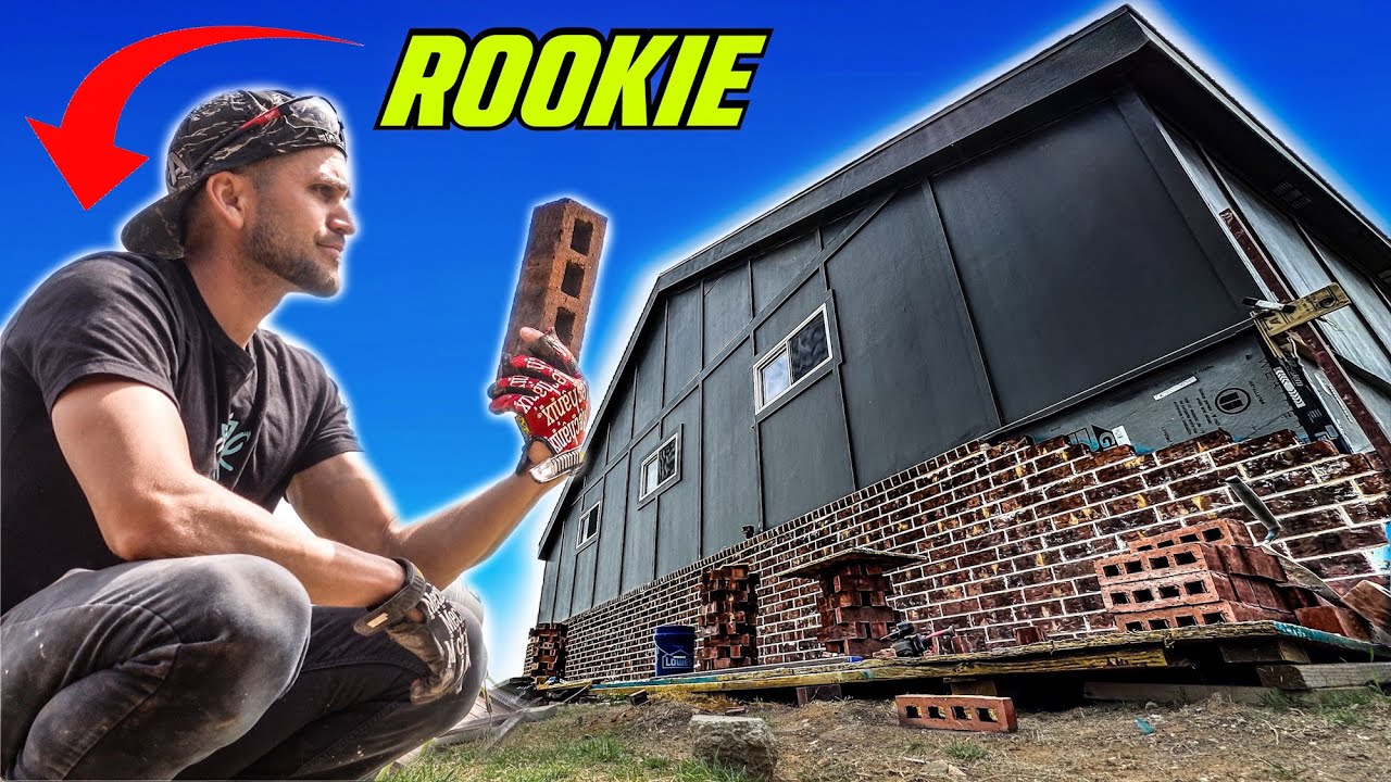 LAYING BRICK WITH NO EXPERIENCE - I'm Building My Dream Shop Barndominium