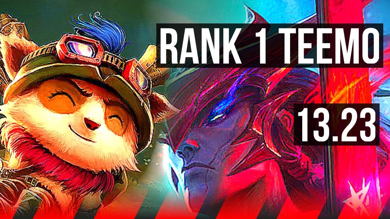 TEEMO vs YONE (TOP) | Rank 1 Teemo, 2.4M mastery, 600+ games, Godlike | EUW Challenger | 13.23
