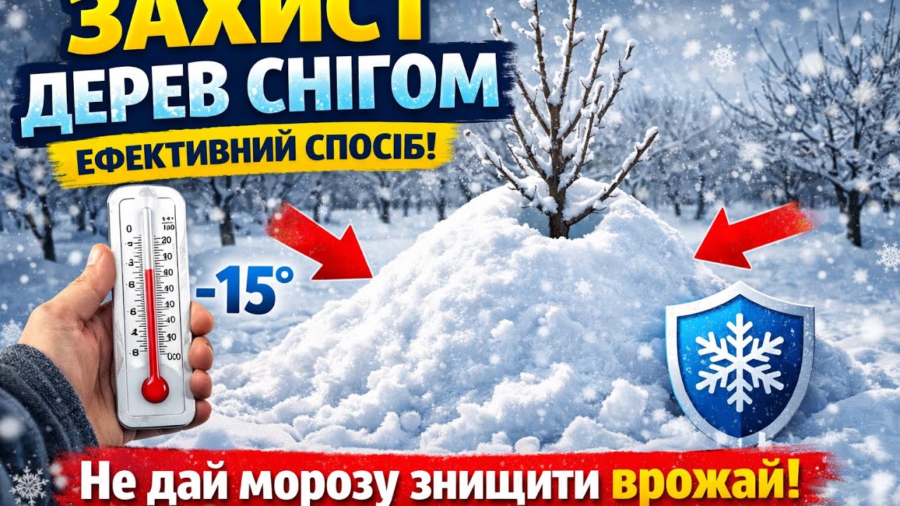 Найефективніший метод захисту плодових дерев від морозів.