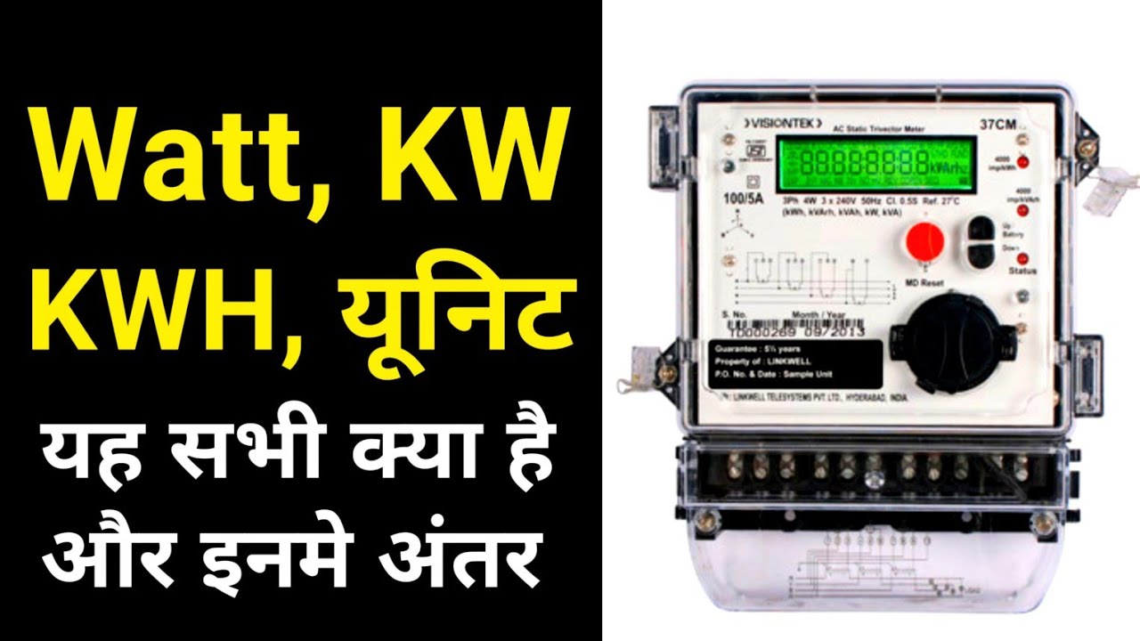 What is Watt, KW, kwh, Unit in hindi | वॉट, किलोवॉट, यूनिट क्या होता है और इनमे क्या अंतर है