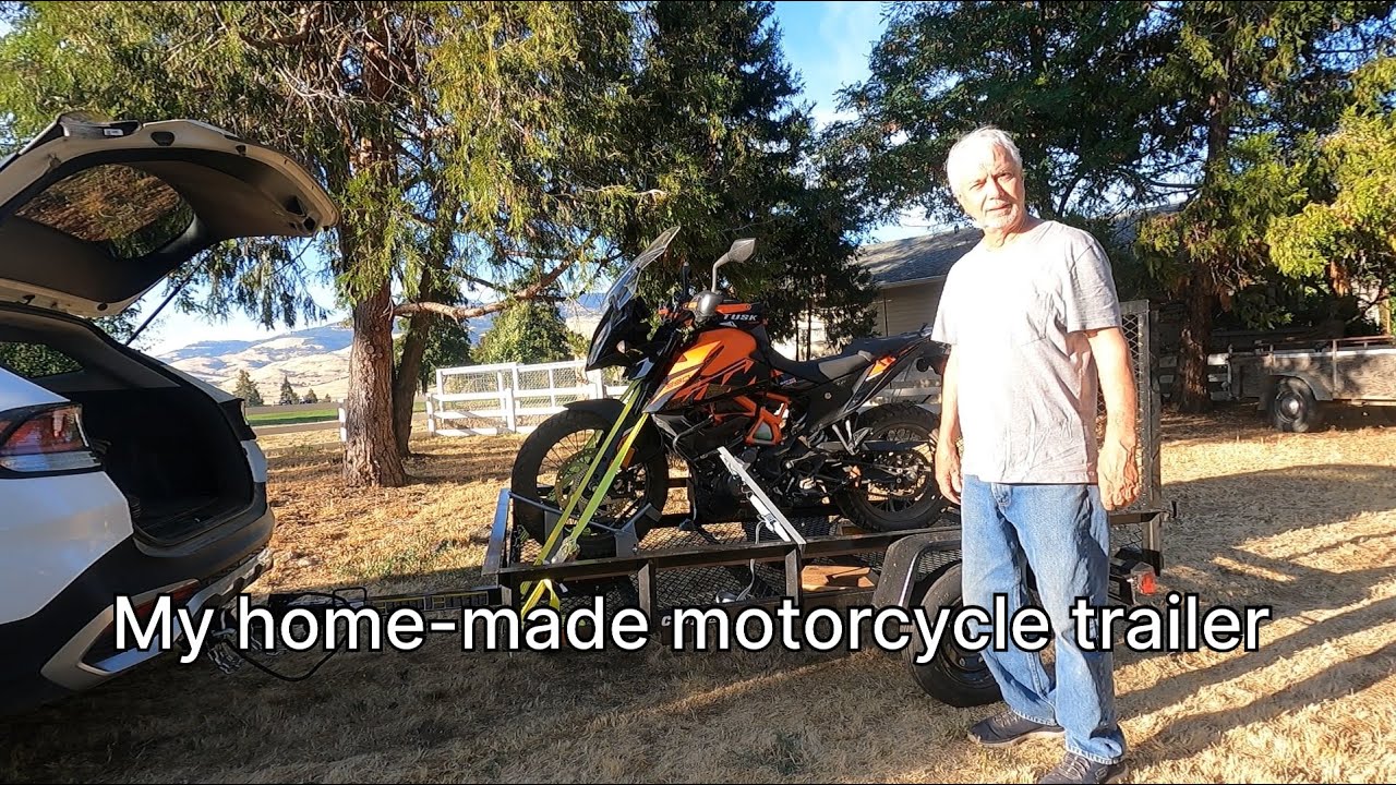 My home-made motorcycle trailer.