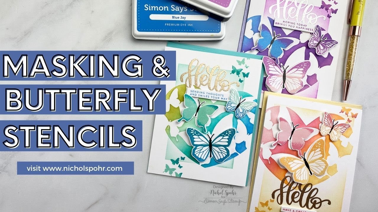 Masking & Butterfly Stencils (Simon Says Stamp)