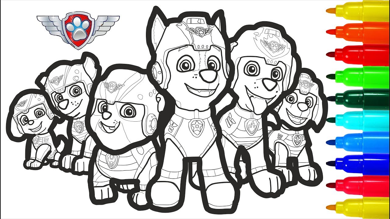 PAW PATROL AVIATORS Coloring Pages For Young Children | PAW PATROL AVIATORS Coloring Pages