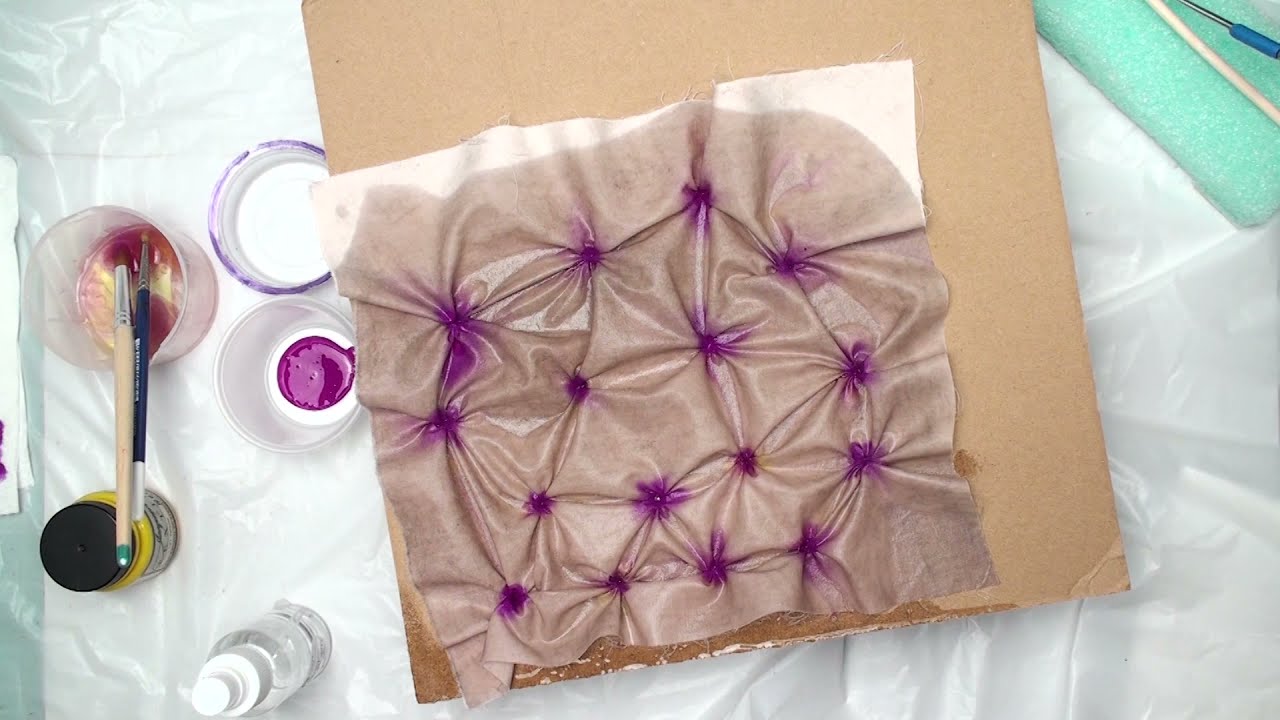 How-to Paint Fabric using a Cardboard Resist