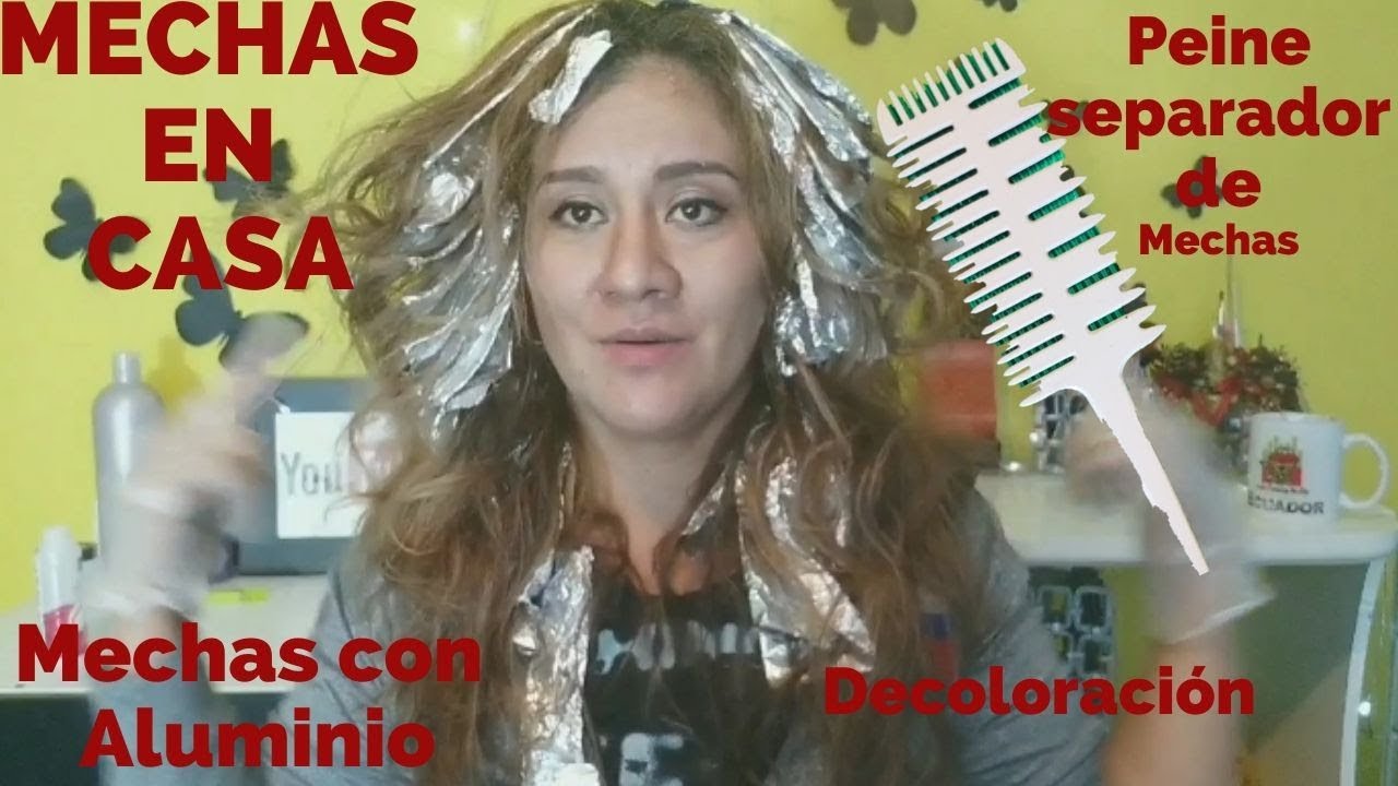 COMO HACER MECHAS EN CASA CON PAPEL ALUMINIO  Paso a Paso + RAÍZ FALSA by #MayitosBeauty