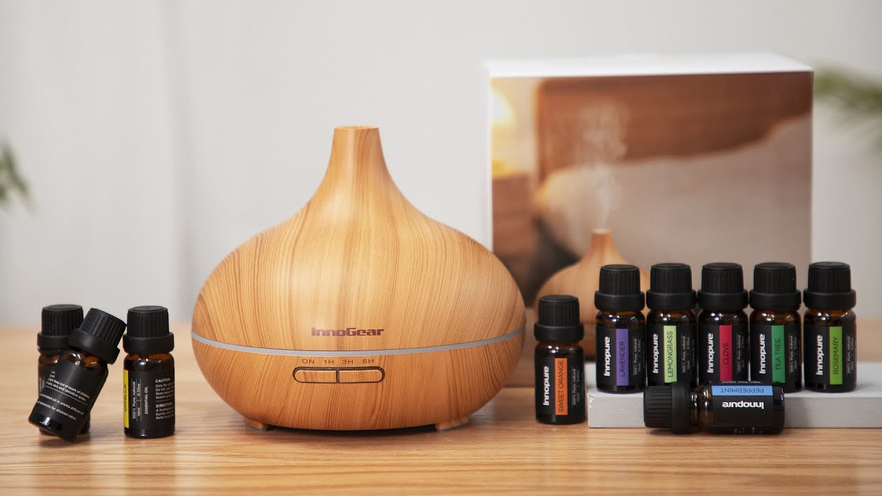 #InnoGear AD380L-ES Aromatherapy Essential Oil Diffuser + 10 pcs oil set  #howto