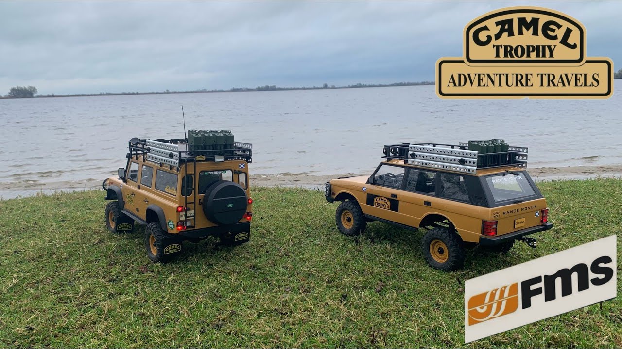 FMS Fcx10 Camel Trophy Brothers ! #crawler #rc #defender #rangerover #rccar #fmsmodel #fyp #landy