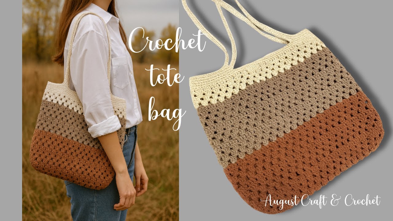 Simple Crochet tote bag step by step. 