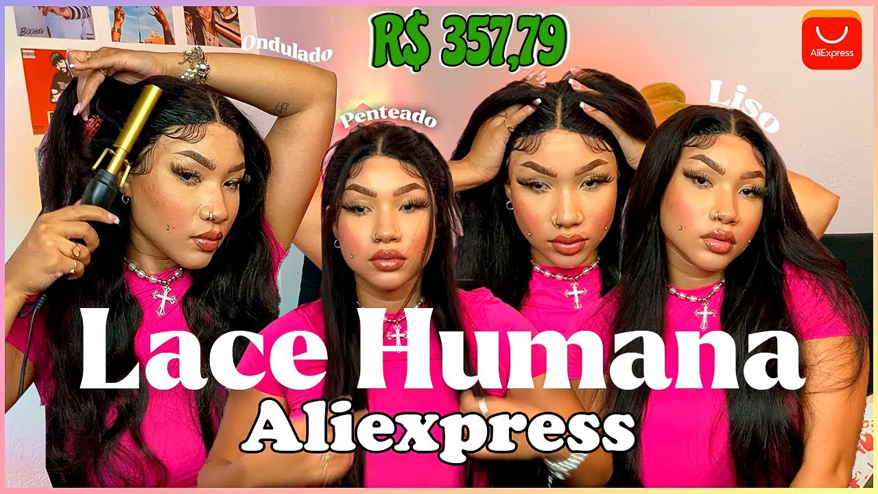 APLICANDO LACE FRONT HUMANA 60 CM DO ALIEXPRESS | IZALU LACE FRONT