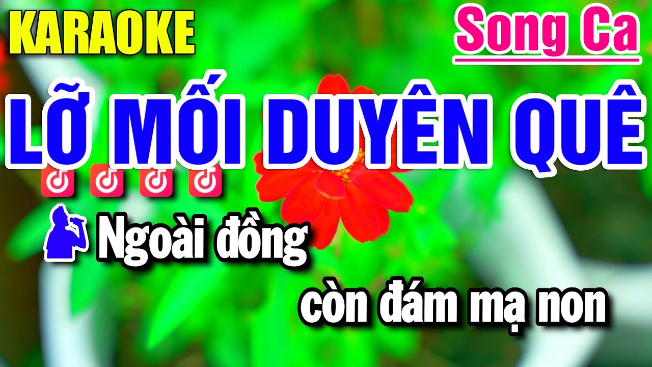 Karaoke Lỡ Mối Duyên Quê - Nhạc Sống Song Ca - Beat Yến Như