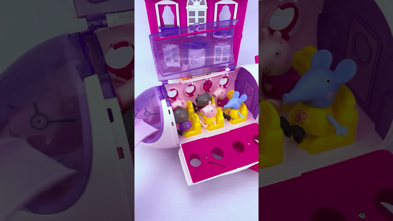 Satisfying with Unboxing & Review Peppa pig Pink Plane Toy #toys #peppapig #shorts #review