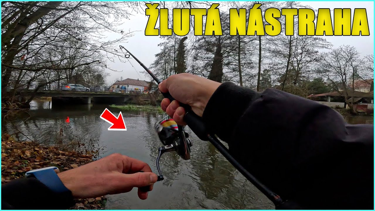 Test žluté gumové nástrahy v zakalené vodě / Ultralehká přívlač na mini říčce není vždy jednoduchá