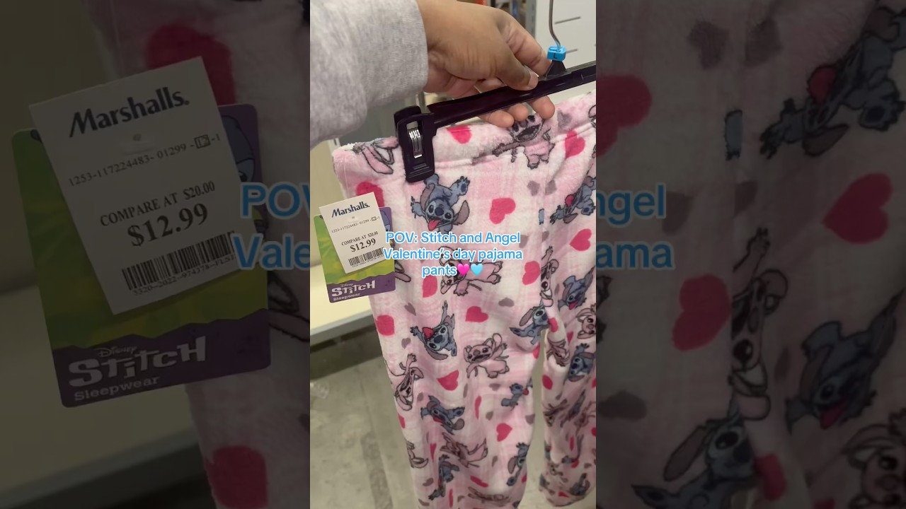 Stitch + Angel Valentine&rsquo;s day Pajama pants🩵🩷&hellip;#stitch #stitchfinds #valentinesday #disney